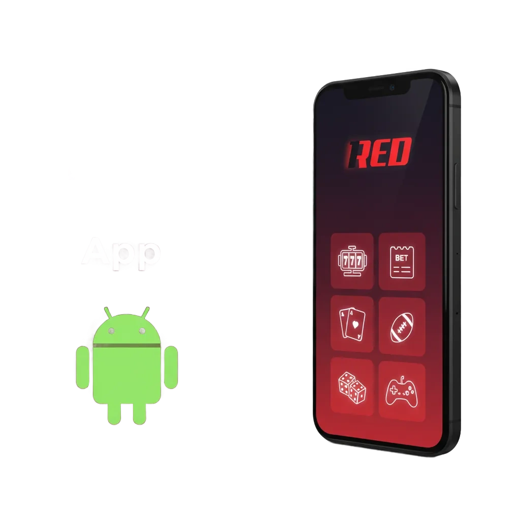 Smartphone mit 1Red Android App für Sportwetten und Casino – mobil spielen und wetten, kostenlos.