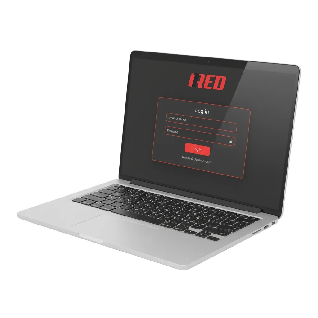 1Red Login in Deutschland: Felder für E-Mail/Benutzername und Passwort, SSL und optionale 2FA