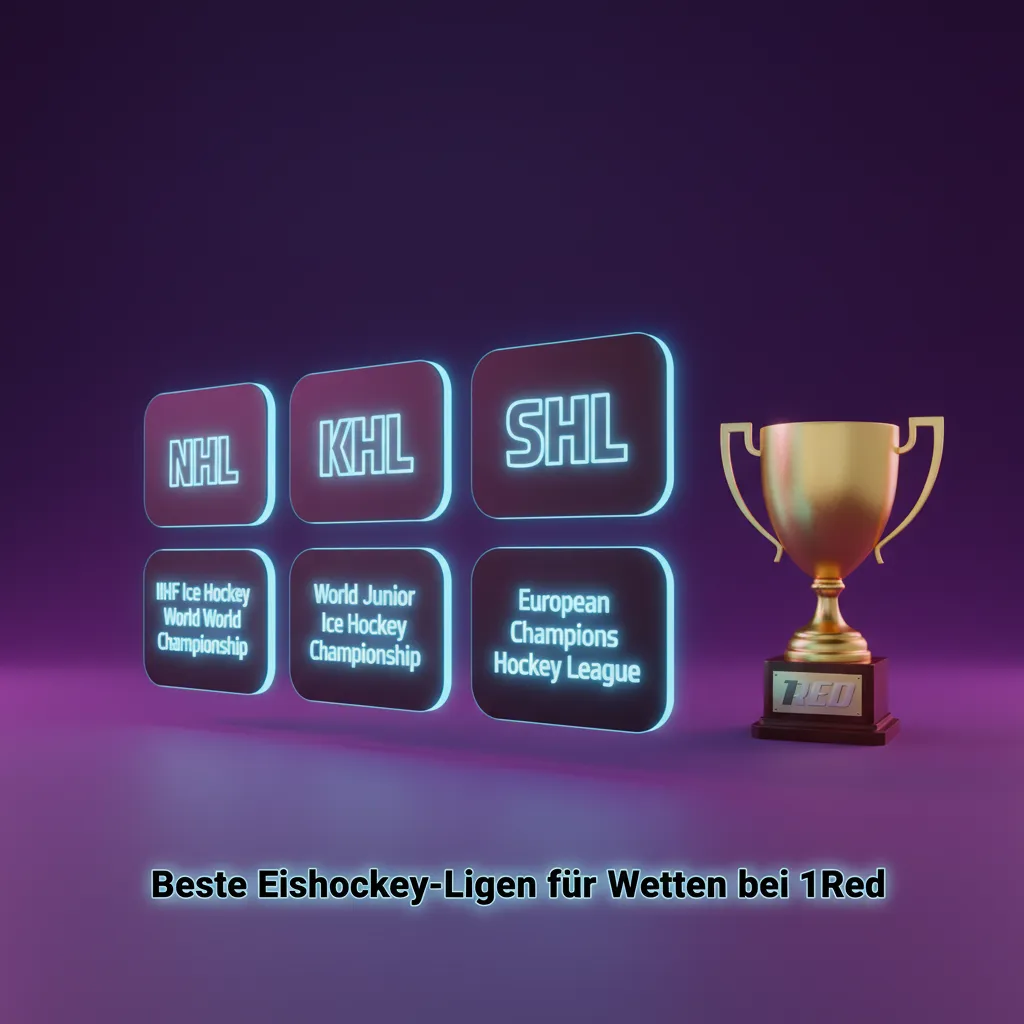 1Red Eishockey-Wetten: Übersicht der Top-Ligen DEL, NHL, SHL, Liiga, National League, AHL IIHF mit Filtern nach Land, Datum