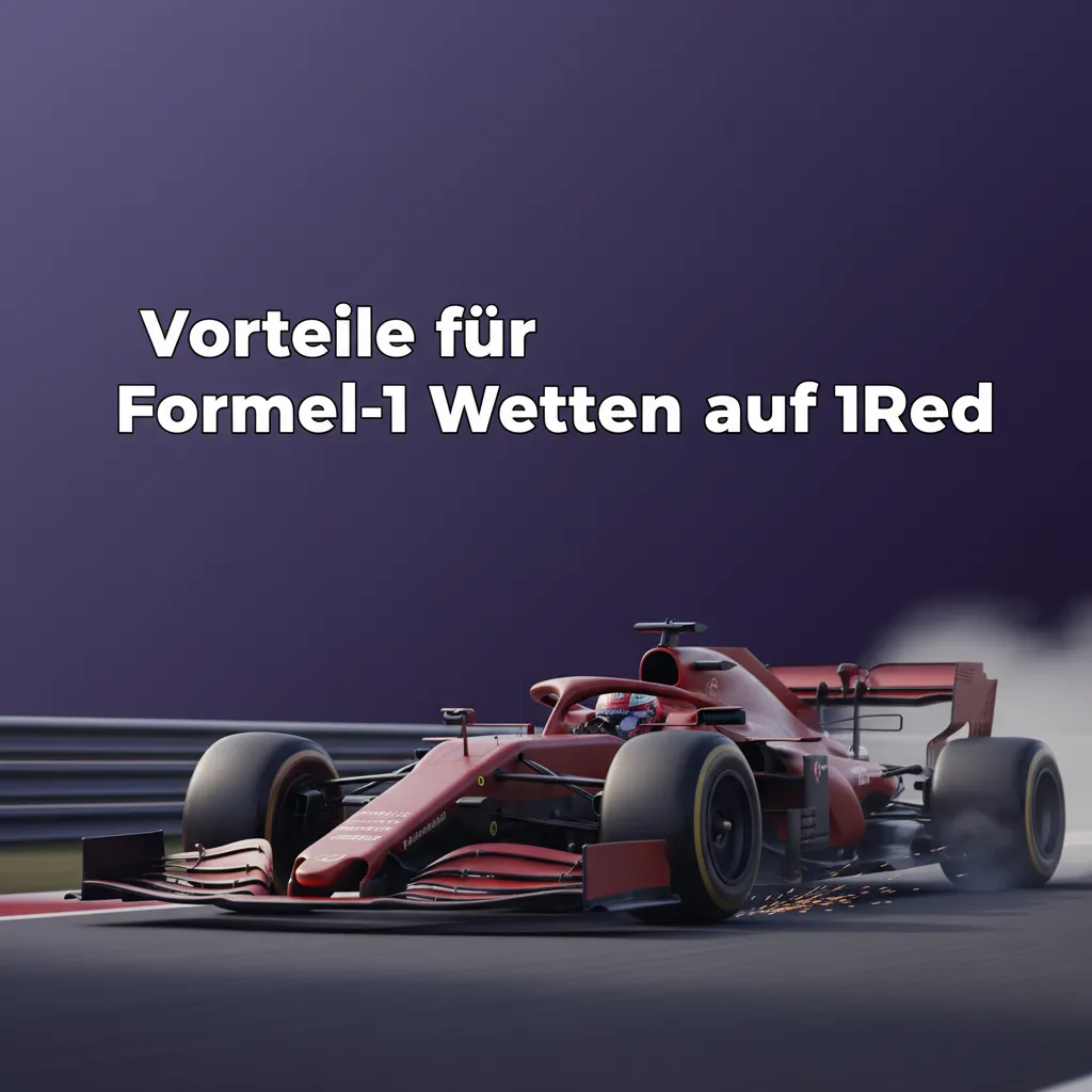 Infografik: Vorteile für F1‑Wetten bei 1Red – Märkte, Live‑Quoten, Cashout, Eventinfos, Limits, DE‑Hilfe, Wettsteuerhinweis.