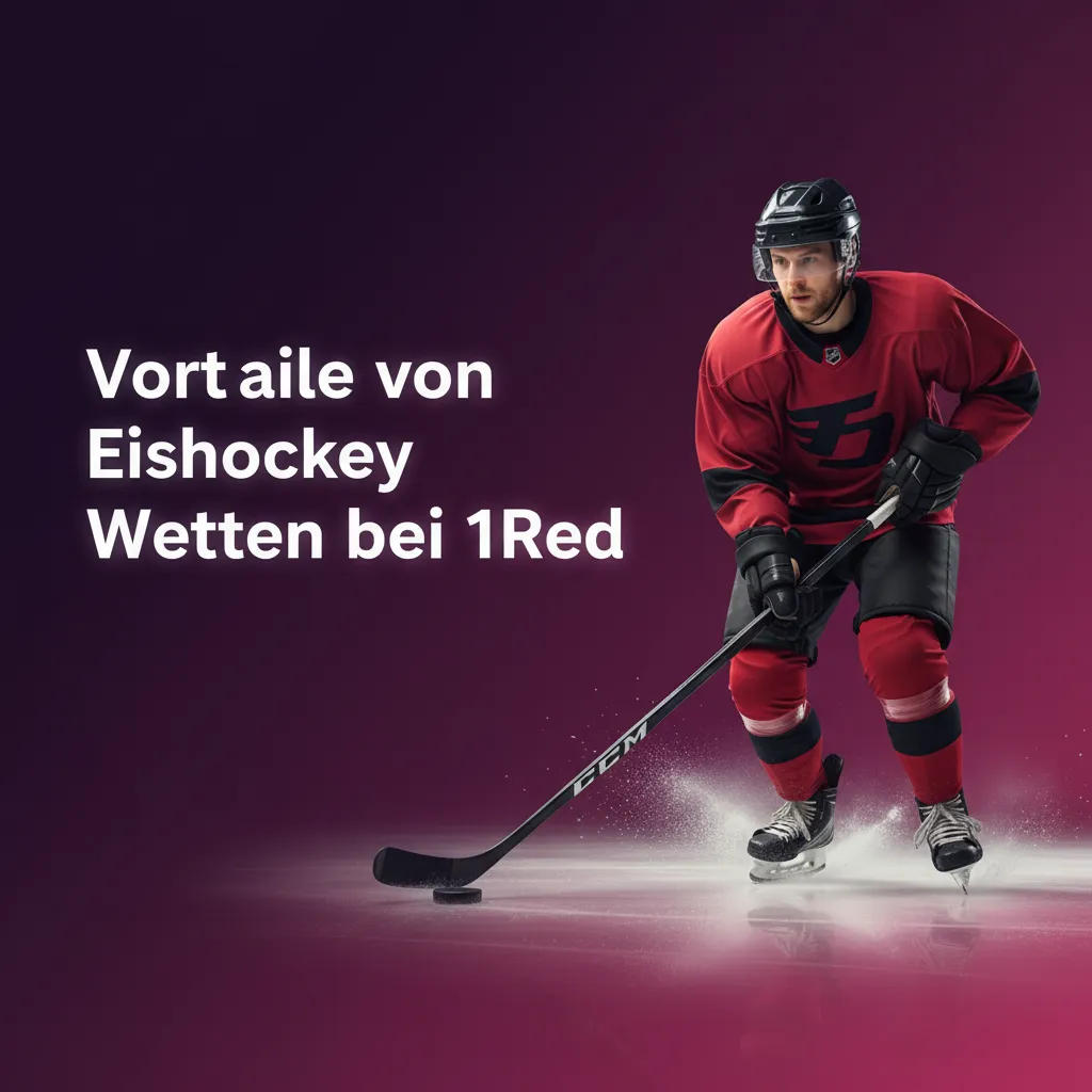 Vorteile von Eishockey-Wetten bei 1Red: deutscher Anbieter, viele Märkte, Live-Quoten, Cashout, Tools für Spielerschutz.