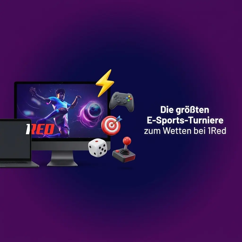 E-Sports-Turniere bei 1Red: Wetten auf CS2, Dota 2, LoL, Valorant und mehr bei Top-Events weltweit